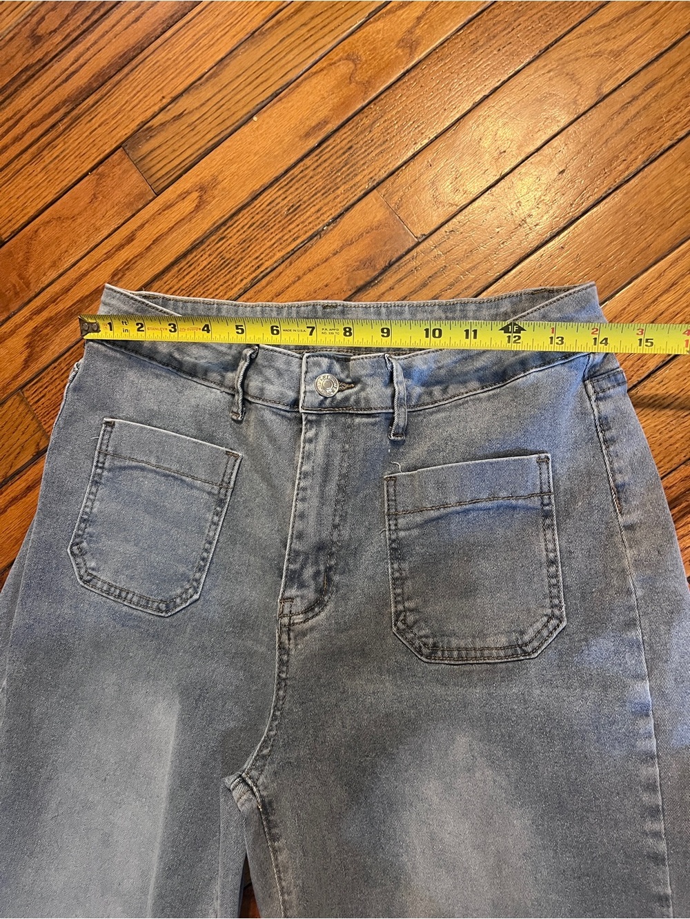 High Rise Wide Leg Stovepipe Women's Jeans XL 12 14 - Picture 6 of 13